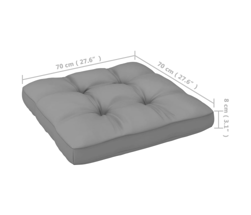 Juego de muebles de jardín 5 pzas y cojines madera pino maciza