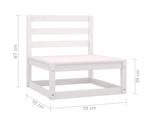 Muebles de jardín 6 piezas con cojines de madera de pino maciza
