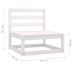 Muebles de jardín 6 piezas con cojines de madera de pino maciza
