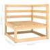 Juego de muebles de jardín 7 pzas y cojines madera maciza pino