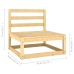 Juego de muebles de jardín 7 pzas y cojines madera maciza pino