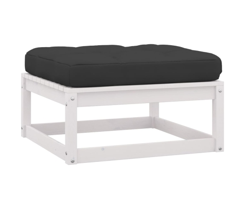Juego de muebles de jardín 9 pzas y cojines madera maciza pino
