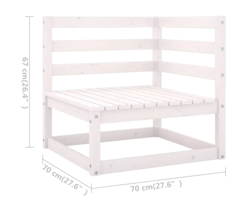 Juego de muebles de jardín 9 pzas y cojines madera maciza pino