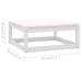 Juego de muebles de jardín 9 pzas y cojines madera maciza pino