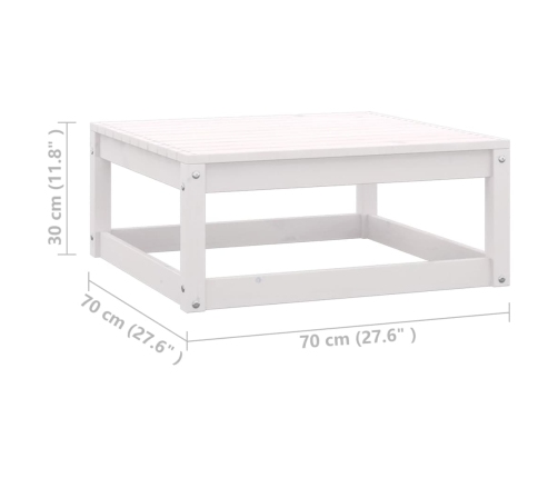 Set muebles jardín con cojines 8 pzas madera maciza pino blanco