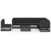Set de muebles de jardín 8 pzas con cojines madera pino negro