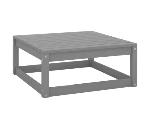 Set de muebles de jardín 10 pzas con cojines madera pino gris