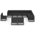 Set de muebles de jardín 10 pzas con cojines madera pino negro