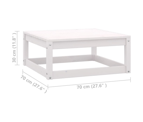 Set de muebles de jardín 10 pzas con cojines madera pino blanco