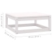 Set de muebles de jardín 10 pzas con cojines madera pino blanco