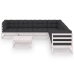 Set muebles jardín con cojines 8 pzas madera maciza pino blanco