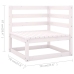 Set de muebles de jardín 9 pzas con cojines madera pino blanco