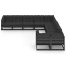 Set de muebles de jardín 10 pzas con cojines madera pino negro