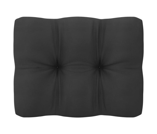 Set de muebles de jardín 10 pzas con cojines madera pino negro