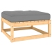 Juego de muebles de jardín 11 pzas y cojines madera maciza pino