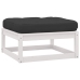 Set de muebles de jardín 11 pzas con cojines madera pino blanco
