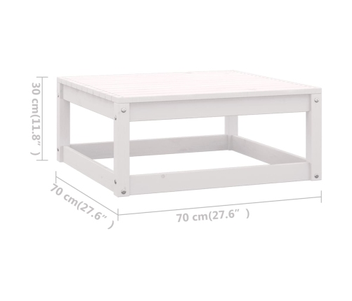 Set de muebles de jardín 11 pzas con cojines madera pino blanco