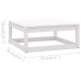 Set de muebles de jardín 11 pzas con cojines madera pino blanco