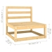 Juego de muebles de jardín 6 pzas y cojines madera maciza pino