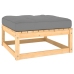Juego de muebles de jardín 6 pzas y cojines madera maciza pino