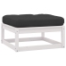 Set muebles jardín 6 pzas con cojines madera maciza pino blanco