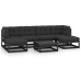 Set de muebles de jardín 7 pzas con cojines madera pino negro
