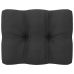 Set de muebles de jardín 7 pzas con cojines madera pino negro