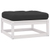 Set de muebles de jardín 9 pzas con cojines madera pino blanco