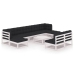 Set de muebles de jardín 10 pzas con cojines madera pino blanco