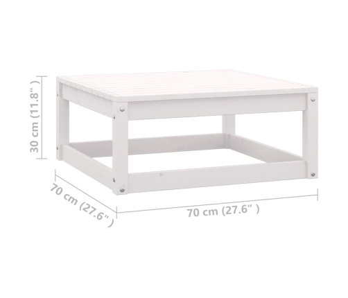 Set de muebles de jardín 10 pzas con cojines madera pino blanco