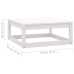 Set de muebles de jardín 10 pzas con cojines madera pino blanco