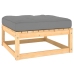 Juego de muebles de jardín 9 pzas y cojines madera maciza pino