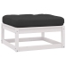 Set de muebles de jardín 9 pzas con cojines madera pino blanco
