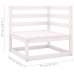 Set muebles jardín 6 pzas con cojines madera maciza pino blanco