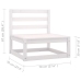 Set muebles jardín 6 pzas con cojines madera maciza pino blanco