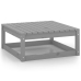 Set de muebles de jardín 12 pzas con cojines madera pino gris