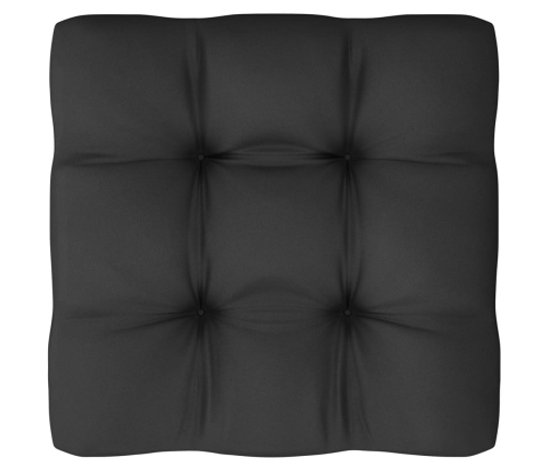 Set de muebles de jardín 12 pzas con cojines madera pino negro