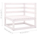Set de muebles de jardín 14 pzas con cojines madera pino blanco