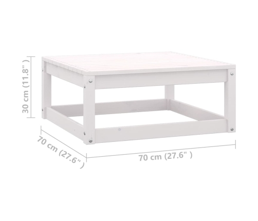 Set de muebles de jardín 14 pzas con cojines madera pino blanco