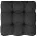 Set de muebles de jardín 7 pzas con cojines madera pino negro