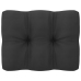Set de muebles de jardín 7 pzas con cojines madera pino negro