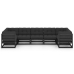 Set de muebles de jardín 7 pzas con cojines madera pino negro