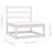 Set de muebles de jardín 10 pzas con cojines madera pino blanco
