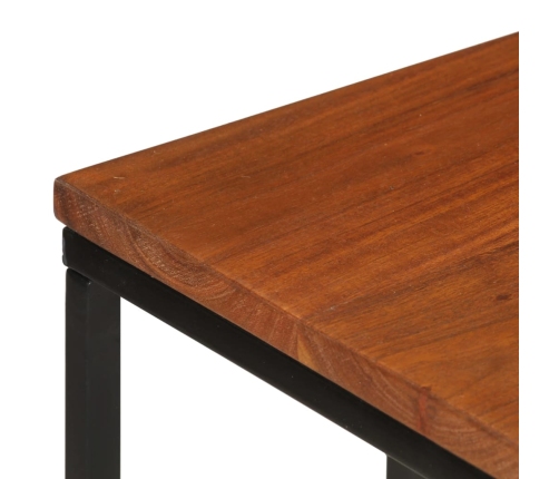 Mesa auxiliar de madera maciza de acacia 35x45x65 cm