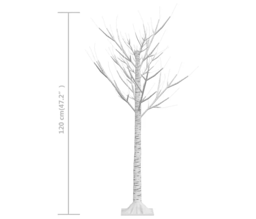 Árbol de Navidad LED blanco cálido sauce interior exterior 1,2m