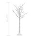 Árbol de Navidad LED blanco cálido sauce interior exterior 1,2m