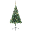 Árbol de Navidad artificial con luces y bolas 380 ramas 150 cm