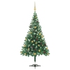 Árbol de Navidad artificial con luces y bolas 910 ramas 210 cm