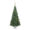 Árbol de Navidad artificial con luces y bolas verde 240 cm