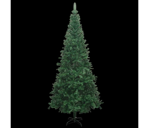 Árbol de Navidad artificial con luces y bolas verde 240 cm